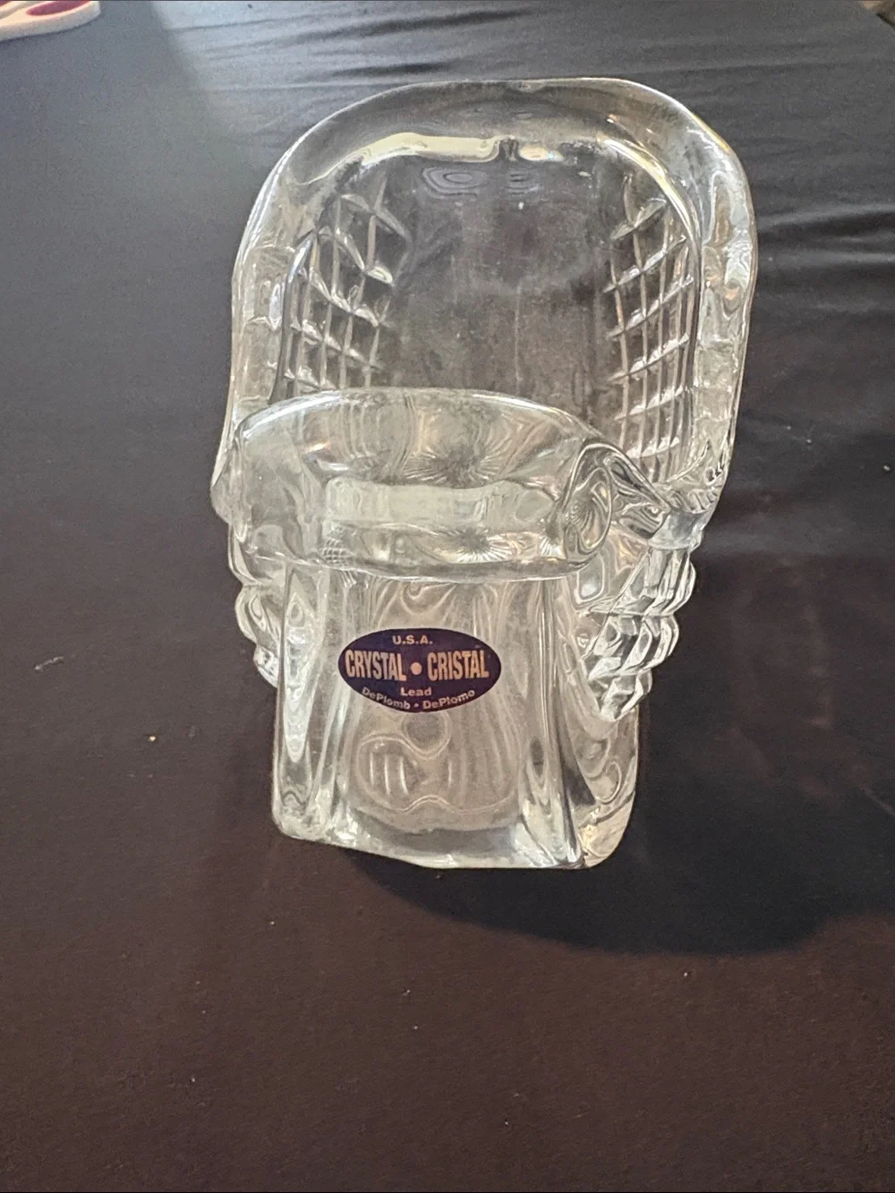 Clear Glass Decorative Sleigh Dish - Home Bath